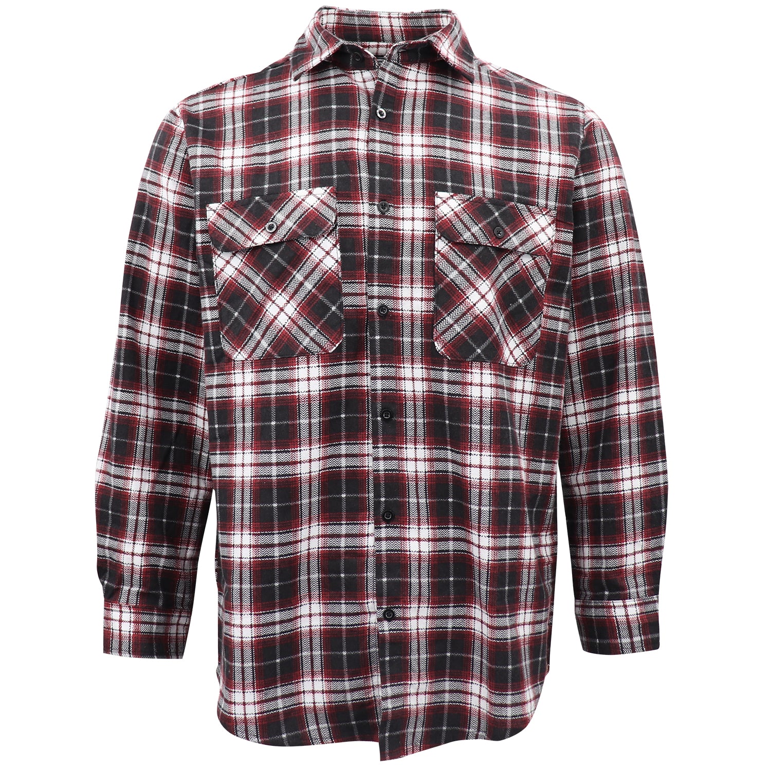 Men's 100% Cotton Flannelette Shirt Long Sleeve Plaid Check Flannel w Pockets, Vintage Ash Plaid, L