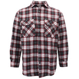 Men's Shirts: Men's 100% Cotton Flannelette Shirt Long Sleeve Plaid Check Flannel w Pockets, Vintage Ash Plaid, L