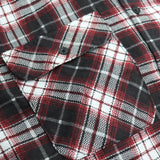 Men's Shirts: Men's 100% Cotton Flannelette Shirt Long Sleeve Plaid Check Flannel w Pockets, Vintage Ash Plaid, XL