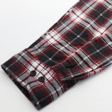 Men's Shirts: Men's 100% Cotton Flannelette Shirt Long Sleeve Plaid Check Flannel w Pockets, Vintage Ash Plaid, XL