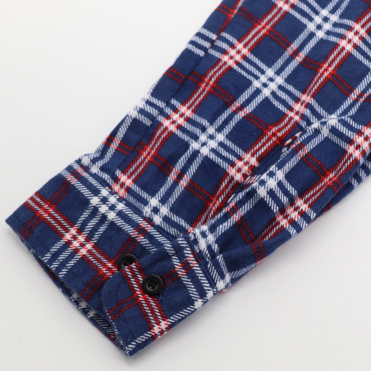 Men's 100% Cotton Flannelette Shirt Long Sleeve Plaid Check Flannel w Pockets, Patriot Blue Plaid, XL