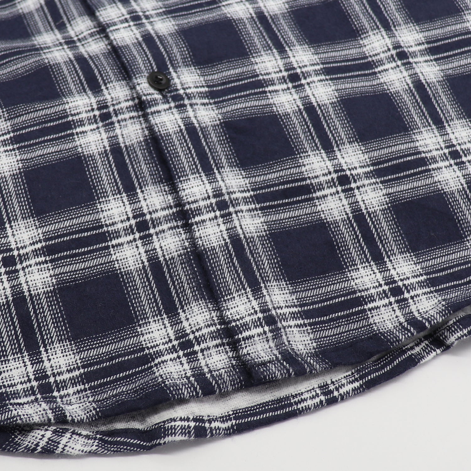Men's 100% Cotton Flannelette Shirt Long Sleeve Plaid Check Flannel w Pockets, Midnight Navy Plaid, 3XL