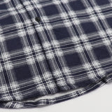 Men's Shirts: Men's 100% Cotton Flannelette Shirt Long Sleeve Plaid Check Flannel w Pockets, Midnight Navy Plaid, 3XL