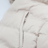 Women's Jackets & Coats: Women's Longline Padded Vest Hooded Jacket Puffer Puffy Quilted Zip Coat Gilet, Khaki, 10