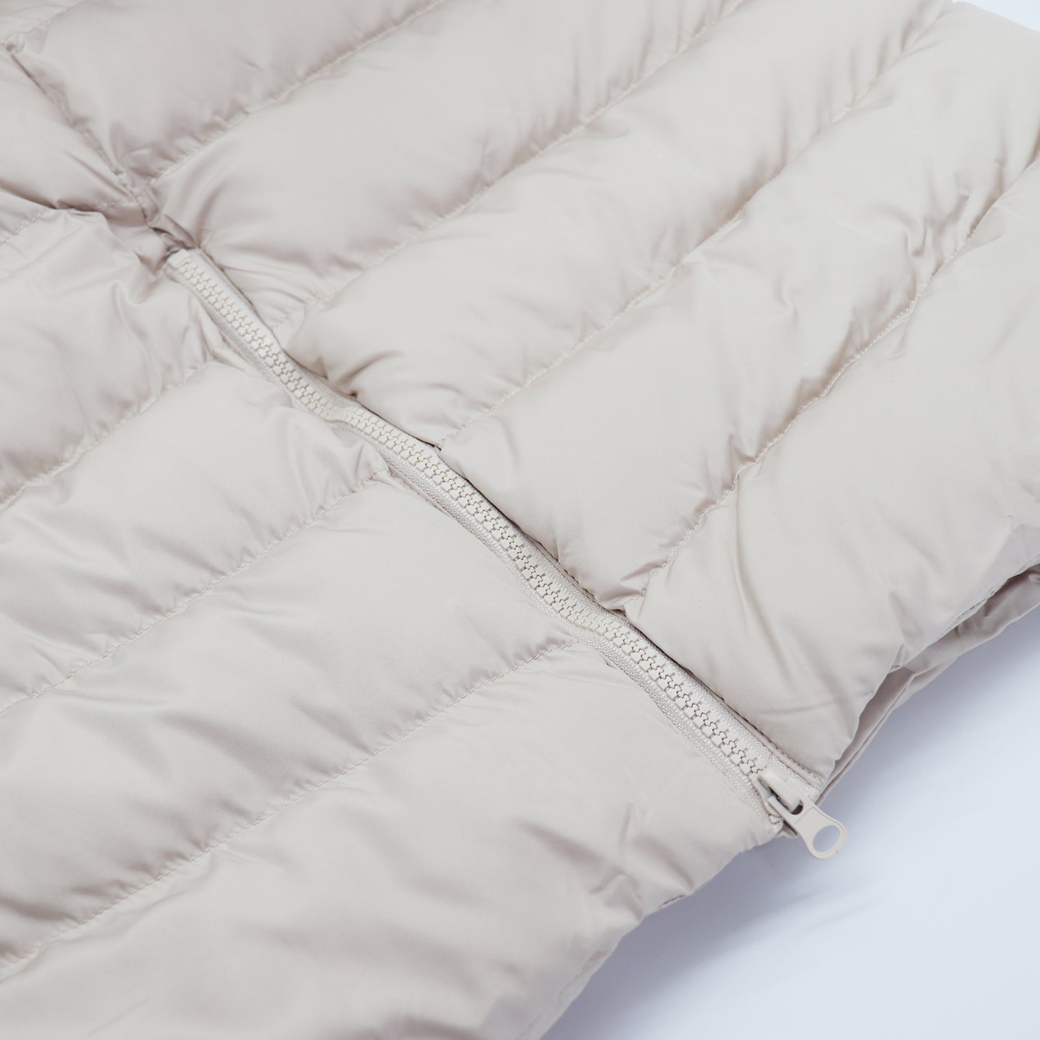 Women's Jackets & Coats: Women's Longline Padded Vest Hooded Jacket Puffer Puffy Quilted Zip Coat Gilet, Khaki, 18