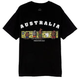 Adult 100% Cotton T Shirt Australia When Nature Calls Souvenir Tee Fun Tops Gift, Black, 2XL