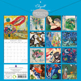 Calendars, Organisers & Planners: Chagall - 2025 Square Wall Calendar Arts 16 Months Premium Planner Gift