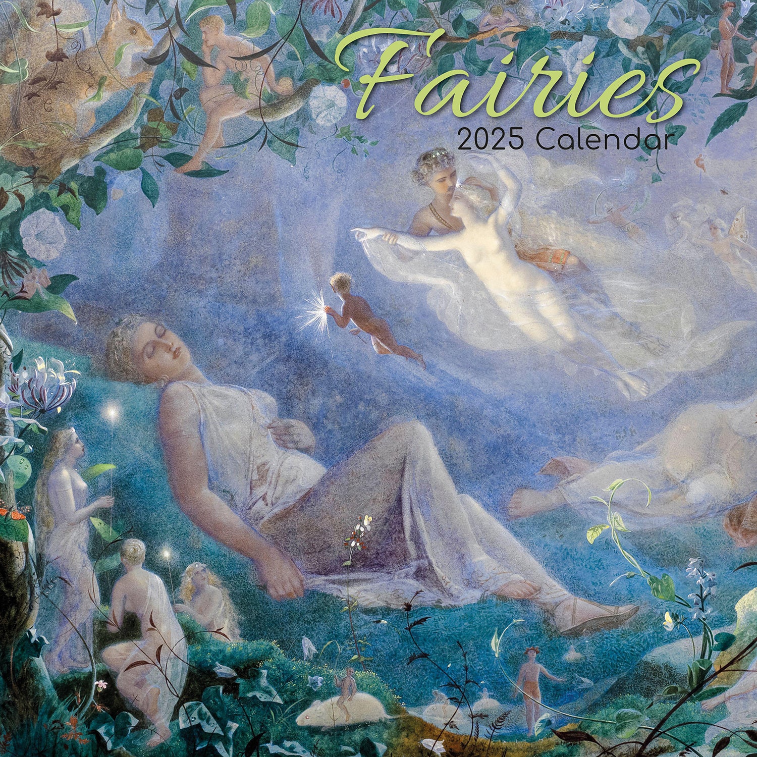 Calendars, Organisers & Planners: Fairies - 2025 Square Wall Calendar Arts 16 Months Premium Planner Gift