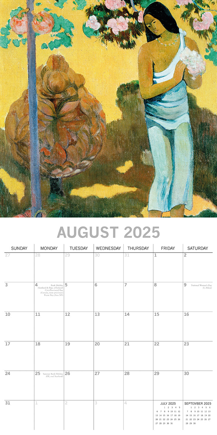 Calendars, Organisers & Planners: Gauguin - 2025 Square Wall Calendar Arts 16 Months Premium Planner Gift
