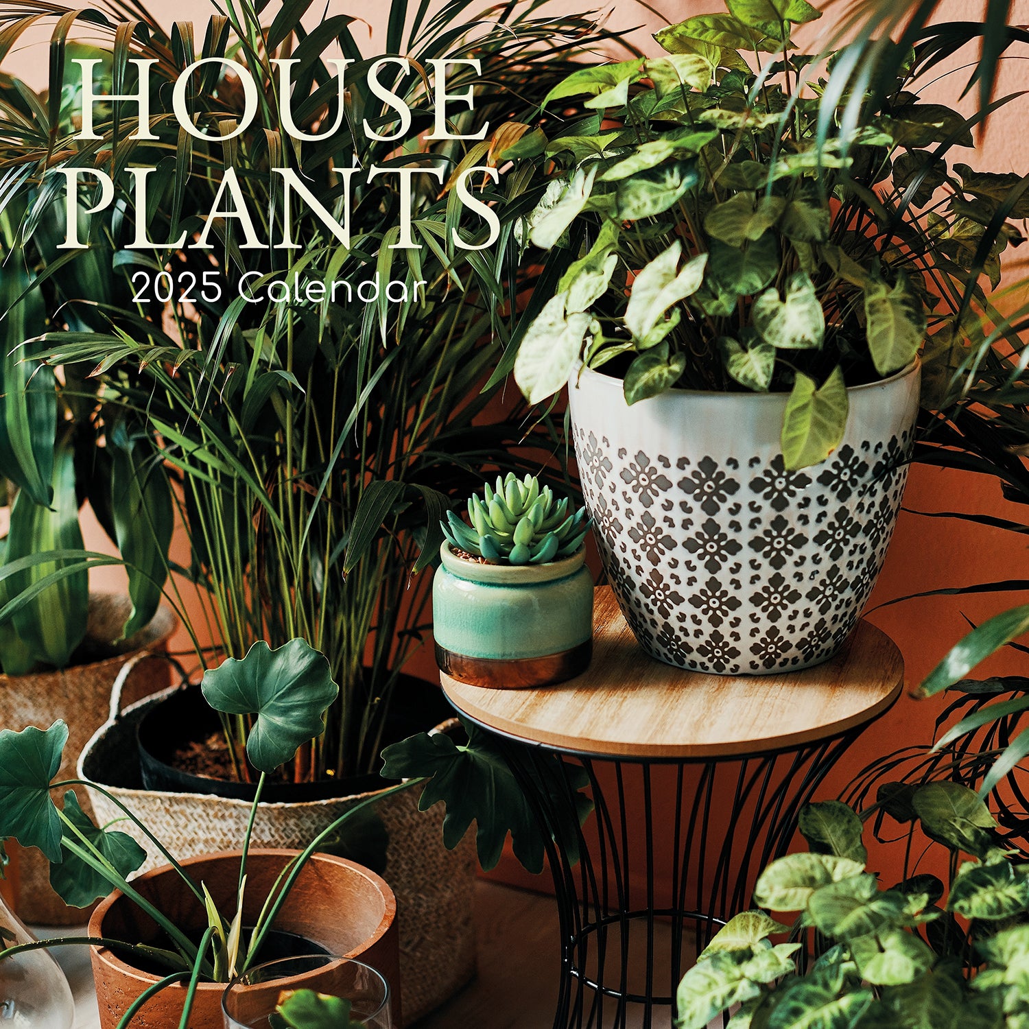 Calendars, Organisers & Planners: House Plants - 2025 Square Wall Calendar Floral 16 Months Premium Planner Gift