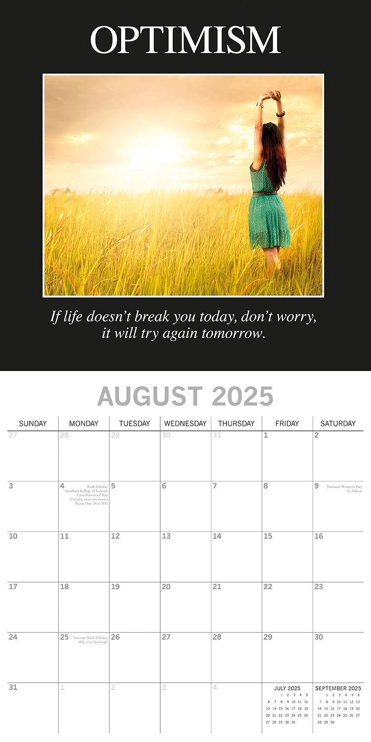 Calendars, Organisers & Planners: Demotivation - 2025 Square Wall Calendar 16 Months Premium Planner New Year Gift