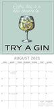 Calendars, Organisers & Planners: Gin - 2025 Square Wall Calendar 16-Month Premium Planner Christmas New Year Gift