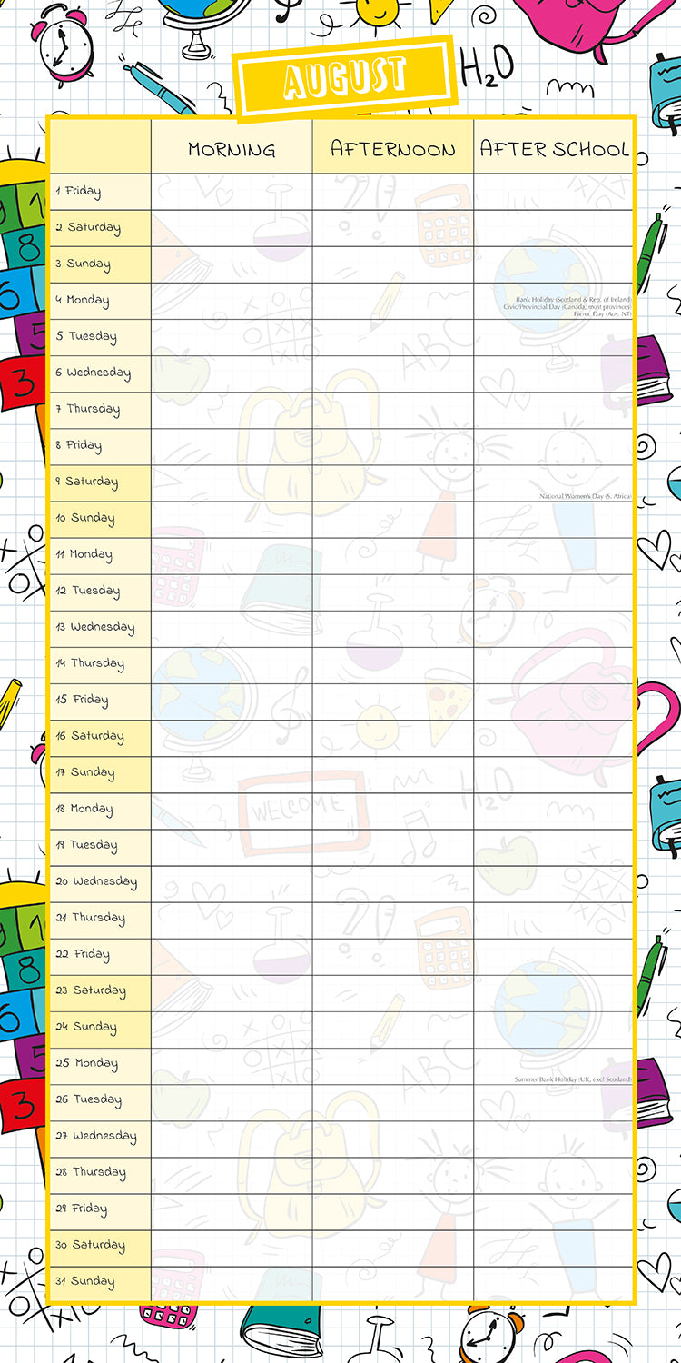 Calendars, Organisers & Planners: School Planner 2025 Square Wall Calendar 16Month Premium New Year Organiser Gift