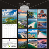 Calendars, Organisers & Planners: Travel the World 2025 Square Wall Calendar 16 Months New Year Xmas Planner Gift