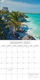 Calendars, Organisers & Planners: Travel the World 2025 Square Wall Calendar 16 Months New Year Xmas Planner Gift