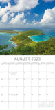 Calendars, Organisers & Planners: Travel the World 2025 Square Wall Calendar 16 Months New Year Xmas Planner Gift