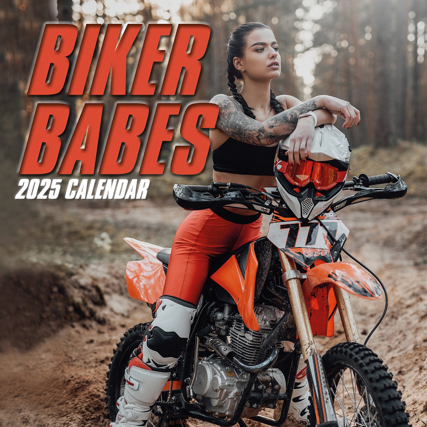 Calendars, Organisers & Planners: Biker Babes 2025 Square Wall Calendar 16 Months Christmas New Year Planner Gift