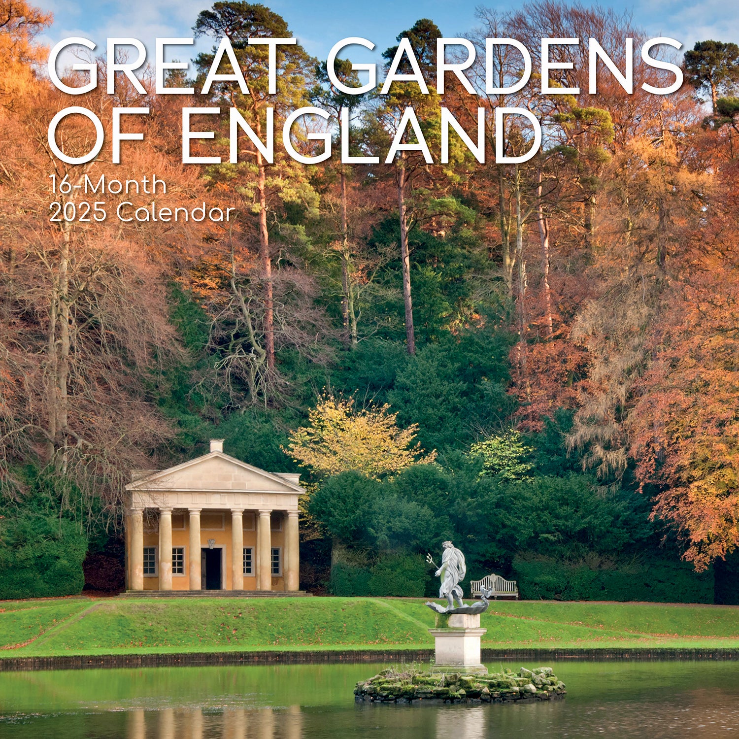 Calendars, Organisers & Planners: Great Gardens of England 2025 Square Wall Calendar 16Month New Year Planner Gift