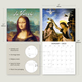 Calendars, Organisers & Planners: Da Vinci - 2025 Square Wall Calendar Fine Art 16 Months Premium New Year Planner