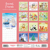 Calendars, Organisers & Planners: Animal Friends 2025 Square Wall Calendar Animals 16 Months Premium Planner Gift