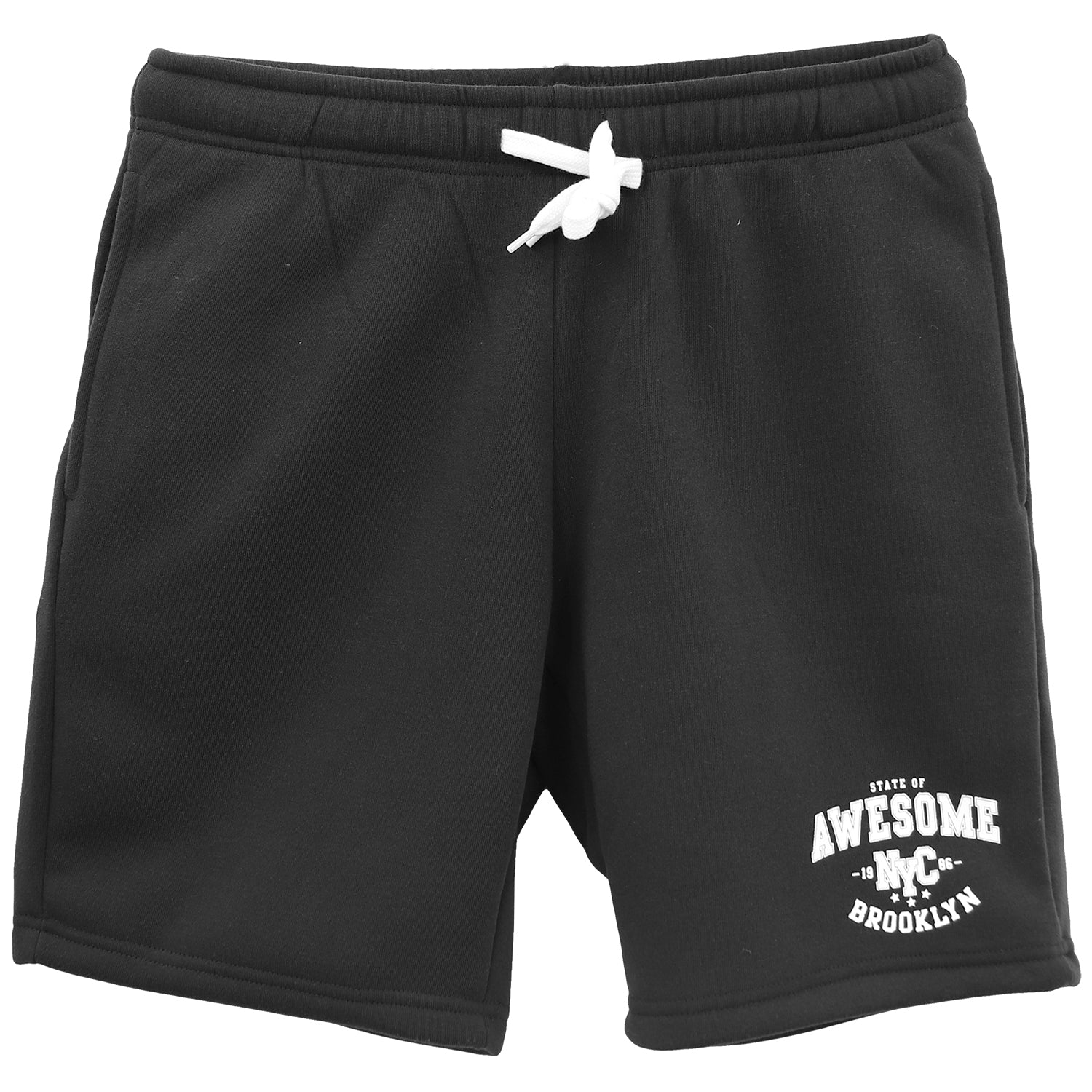 Men's Shorts: Men's Fleece Shorts Casual Sports Sweat Pants w Elastic Waist Drawstring Pockets, Black, XS