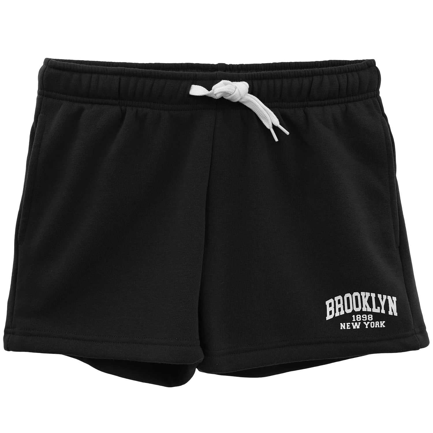 Women's Bottoms: Women's Casual Fleece Shorts Sweat Athletic Track Pants w Elastic Wasit Pockets, Black, 2XL