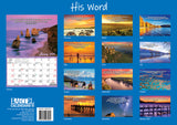 Calendars, Organisers & Planners: His Word - 2025 Rectangle Wall Calendar 13 Months Inspirational Bible Verses