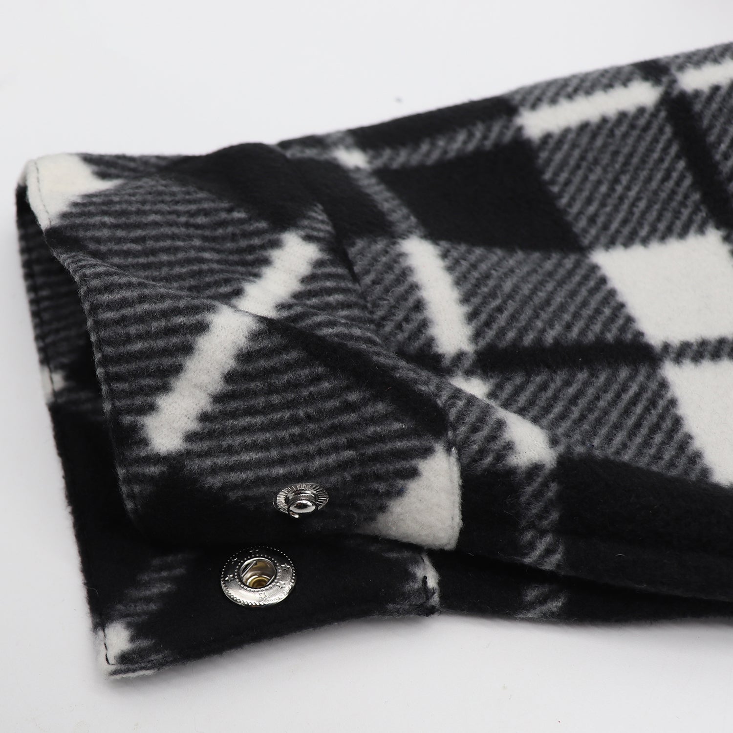 Men's Coats & Jackets: Men's Hooded Flannel Jacket Flannelette Plaid Fleece Shirt Zip Up Winter Coat, Black, S