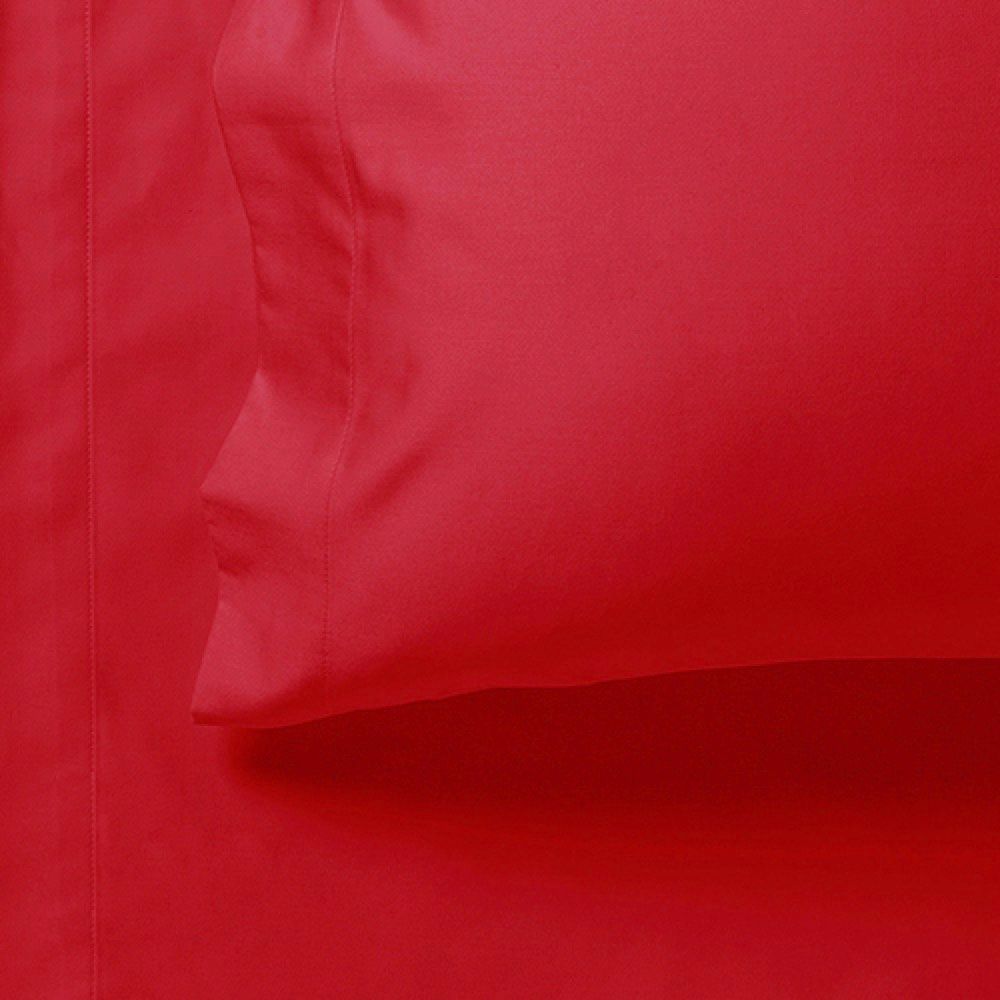 Bed Sheets: 1000TC Ultra Soft Fitted Sheet & 2 Pillowcases Set - Double Size Bed - Red