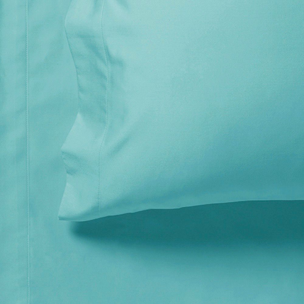 Bed Sheets: 1000TC Ultra Soft Fitted Sheet & 2 Pillowcases Set - King Size Bed - Aqua