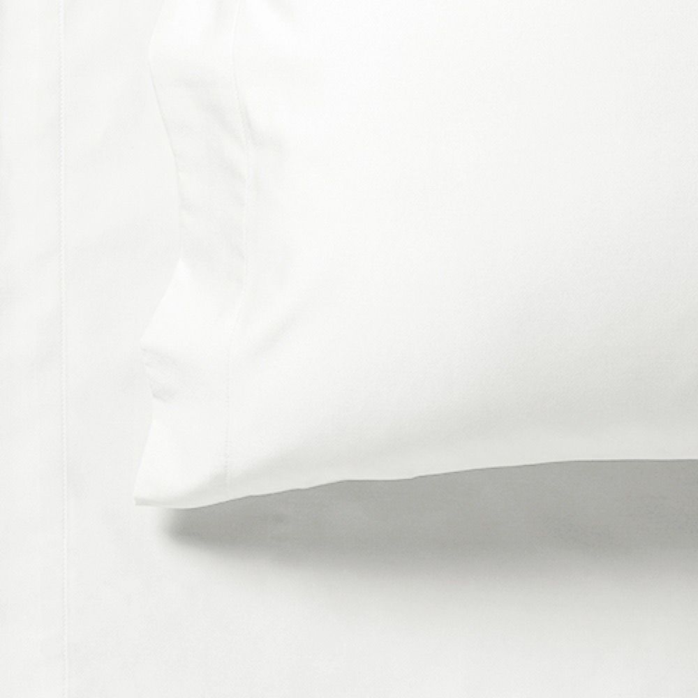 Bed Sheets: 1000TC Ultra Soft Fitted Sheet & 2 Pillowcases Set - Queen Size Bed - White
