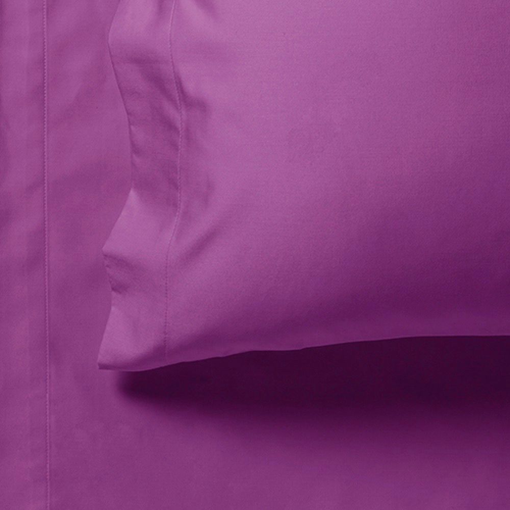 Bed Sheets: 1000TC Ultra Soft Fitted Sheet & 2 Pillowcases Set - Super King Size Bed - Purple