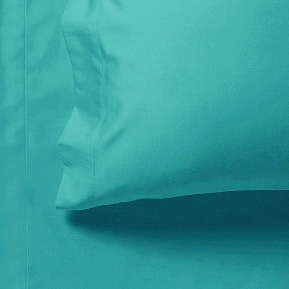 Bed Sheets: 1000TC Ultra Soft Fitted Sheet & 2 Pillowcases Set - Super King Size Bed - Teal