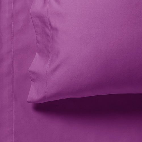 Bed Sheets: 1000TC Ultra Soft Super King Size Bed Purple Flat & Fitted Sheet Set