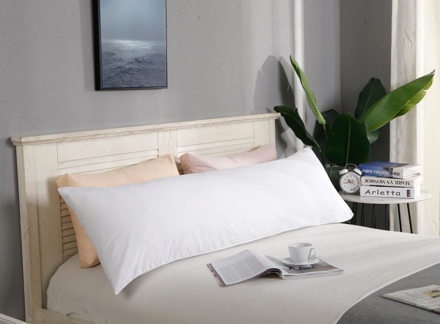 Back Care: 1000TC Premium Ultra Soft Body Pillowcase - White