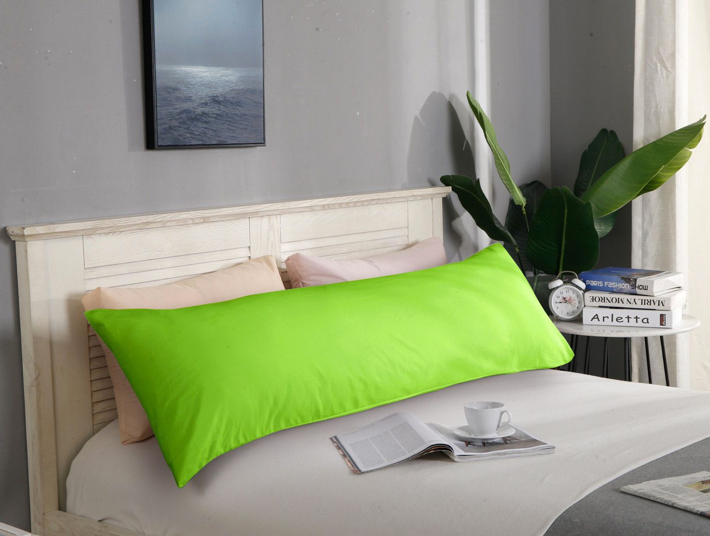 Pillows: 1000TC Premium Ultra Soft Body Pillowcase - Green