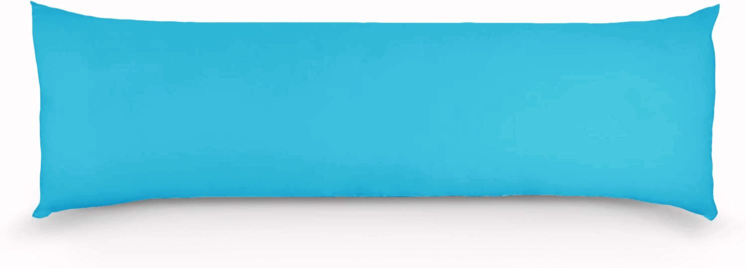 Cosmetic & Toiletry Bags: 1000TC Premium Ultra Soft Body Pillowcase - Light Blue