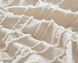 Duvet Covers: Tufted Boho Striped Embroidery Quilt/Doona/Duvet Cover Set - Super King Size