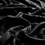 Duvet Covers: Tufted Textured Jacquard King Size Black Duvet Quilt Cover Set