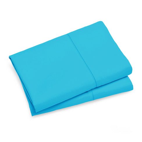 Bed Sheets: 1000TC Premium Ultra Soft King size Pillowcases 2-Pack - Light Blue