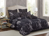 Duvet Covers: Black Marble King Size Duvet Quilt Cover Set
