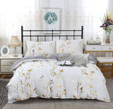 Duvet Covers: Reversible Design King Size White Duvet Quilt Cover Set