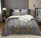 Duvet Covers: Reversible Design King Size White Duvet Quilt Cover Set