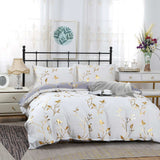 Duvet Covers: Reversible Design King Size White Duvet Quilt Cover Set