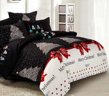 Duvet Covers: Merry Queen Size Christmas Quilt/Duvet Cover Set