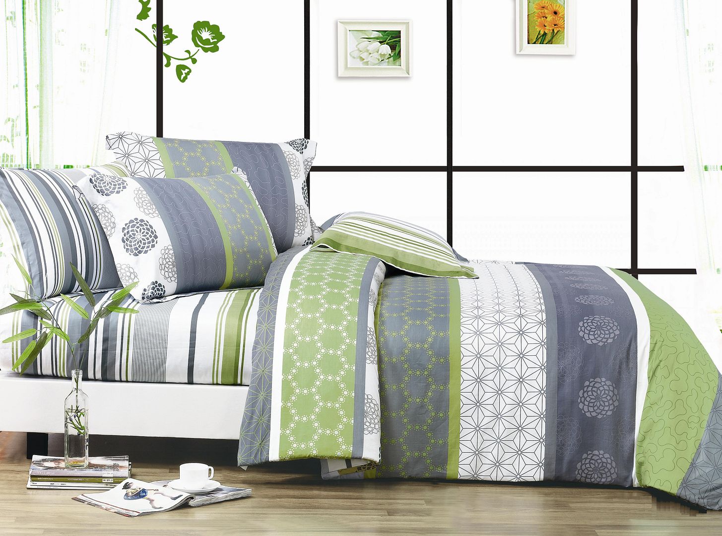 Duvet Covers: Dexter Queen Size Duvet Quilt Cover Set