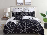 Duvet Covers: Tree Reversible Queen Size White Duvet Quilt Cover Set