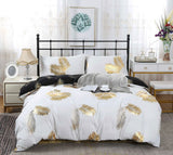 Duvet Covers: Reversible Design Leaves Queen Size Bed Quilt/Duvet Cover Set