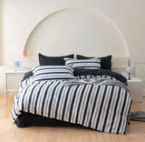 Duvet Covers: Ascar Striped Quilt Cover Set - Queen Size