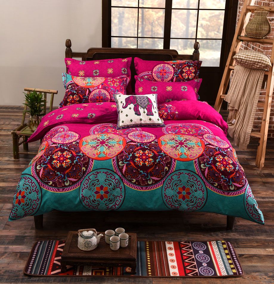 Duvet Covers: Mandala Super King Size Duvet Quilt Cover Set